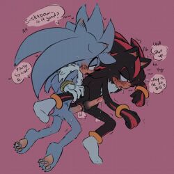 1:1 2025 anal anal_sex anklet anthro anthro_on_anthro balls black_body blush bodily_fluids bracelet claws clothing cum digital_drawing_(artwork) digital_media_(artwork) duo english_text eulipotyphlan feet fluffy fluffy_chest footwear genital_fluids genitals gloves gloves_only half-closed_eyes handwear handwear_only heart_symbol hedgehog hi_res holding_leg humanoid_genitalia humanoid_penis inner_monologue jewelry leaking_cum lying m27pb male male/male male_penetrated male_penetrating male_penetrating_male mammal mostly_nude narrowed_eyes on_side open_mouth pawpads penetration penile penile_penetration penis penis_in_ass red_body red_eyes saliva sega sex shadow_the_hedgehog silver_the_hedgehog socks sonic_(series) sonic_the_hedgehog_(series) spread_legs spreading sweat tail text thinking toe_claws too_big white_body