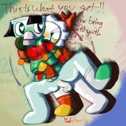1:1 anal anal_sex angry animate_inanimate anthro anus aquarium aquatic arms_tied arthropod ass balls blush blushcrunch_studio bodily_fluids bondage bottom_finn bottomwear bound bundled_up_shrimpo christmas christmas_clothing christmas_decorations christmas_lights clothed clothed_sex clothing clothing_on_face cock_sock crustacean cum cum_in_ass cum_inside dandy's_world dialogue digital_drawing_(artwork) digital_media_(artwork) duo ejaculation english_text erection eye_contact finn_(dandy's_world) fish_bowl footwear for_a_head genital_fluids genitals gloves half_naked handwear heart_pupils heart_symbol holidays humanoid humanoid_genitalia humanoid_penis legwear looking_at_another makeup male male/male male_penetrated male_penetrating multicolored_body open_mouth penetration penile penile_penetration penis penis_clothing photo_background photography_(artwork) roblox sex shaded shadow_face shrimp shrimpo_(dandy's_world) silly sock_in_mouth socks stockings submissive tacky_sweater_finn teeth text toon_(dandy's_world) topwear vivarium winter_clothing yelling yelling_at_another yoshreveluv