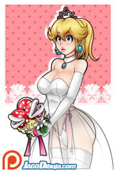 alternate_breast_size bridal_gown bridal_veil bride elbow_gloves gloves jago_dibuja lingerie mario_(series) nintendo panties piranha_plant piranha_plant_bouquet princess_peach super_mario_odyssey wedding_dress wedding_peach_(super_mario_odyssey) wedding_veil