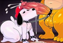 2boys ai_generated anthro anthro_on_anthro balls big_ass bowser canid canine chained_collar chains cock collar cum cumming dog_ears dog_tail fat_ass femboy furry furry_male furry_only gay hat huge_ass huge_cock ia_generated interspecies large_ass large_cock male male/male mammal mario_(series) nipples penis red_hat reptile scalie sex small_balls small_penis snepy spiked_collar tail testicles veiny_cock veiny_penis white_body white_fur xiarorule yaoi yellow_skin youtube_hispanic youtuber
