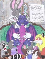 3_toes absurd_res activision after_sex alternative_fashion anthro anus being_watched blonde_hair blush bodily_fluids bow_tie bracelet bugs_bunny canid canine cape castle close-up clothing collar crossover cum cum_drip cum_in_vagina cum_inside cum_on_feet cunnilingus cynder detailed_background dialogue domestic_cat dragon dripping erection euphoria fantasy_world feet felid feline felis female feral flaccid foot_focus fox furniture genital_fluids genital_focus genitals goth group hair hand_on_face happy heart_symbol hi_res holding_tail inside jewelry lagomorph leporid looking_at_another looney_tunes male male/female mammal masturbation melee_weapon mephitid mouse murid murine mythological_creature mythological_scalie mythology nude on_lap oral pacifier penis presenting procyonid rabbit raccoon red_hair rodent scalie sex skunk smile sofa soles spiked_bracelet spiked_collar spikes spread_vulva spread_wings spreading spyro_dawn_of_the_dragon spyro_the_dragon sword tail thought_bubble toes traditional_media_(artwork) vaginal_penetration vulva vulva_focus warner_brothers weapon window wings