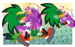 accipitrid accipitriform anthro anus areola ass avian balls beak bird bodily_fluids boots breasts closed_eyes clothing demichan digital_media_(artwork) duo erection eyewear eyewear_on_head feathers feet female female_penetrated footwear from_front_position genital_fluids genitals glasses glasses_on_head gloves goggles goggles_on_head green_body half-closed_eyes handwear hi_res hirundinid hoverboard hug jet_the_hawk kissing licking looking_pleasured male male/female male_penetrating mammal narrowed_eyes nipple_fetish nipple_lick nipple_play nipples nude open_beak open_mouth oscine passerine penetration penile penile_penetration penis penis_in_vagina romantic romantic_ambiance sega sex shoes simple_background sitting smile sonic_(series) sonic_riders sonic_the_hedgehog_(series) spread_legs spreading swallow_(bird) tail tail_feathers tongue vaginal_penetration vulva wave_the_swallow