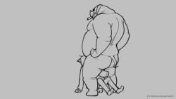 16:9 animated anthro ass backsack bald balls bouncing_balls canid canine canis cigar cigar_in_mouth closed_eyes clothed clothed/nude clothing domestic_dog domestic_pig duo ears_down fellatio footwear frame_by_frame genitals greyscale hair hands_on_hips irrumatio larger_male male male/male male_penetrated male_penetrating male_penetrating_male mammal monochrome nude object_in_mouth obscured_penetration oral overweight overweight_male penetration penile penis_in_mouth pig pivoted_ears seth_(sethpup) sethpup sex shoes short_hair simple_background sitting size_difference smaller_male smile standing suid suine sus_(pig) tail text url widescreen