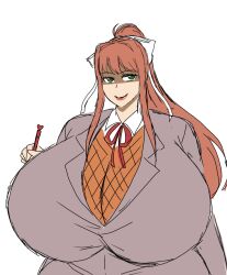 monika (doki doki literature club) from doki doki literature club by momiji (artist)