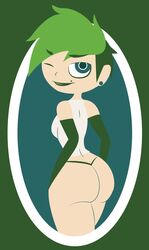 ass goth green_hair nickelodeon punk the_x's thick thong tuesday_x undercut zabthekabbit