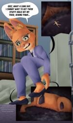 4_toes absurd_res anthro artisticpad bodily_fluids claws clothing dialogue diane_foxington dreamworks extreme_size_difference feet female group hi_res human inside_clothing inside_shoe insole male male/female mammal micro pawpads paws size_difference speech_bubble sweat sweaty_feet the_bad_guys toe_claws toes trampling trapped_in_clothing trapped_in_shoe trio underfoot