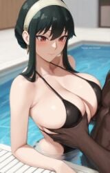 1boy 1girls ai_generated aisuyuni blacked cheating cheating_female cheating_girlfriend cheating_wife cuckold cuckolding dark-skinned_male dark_hair grabbing grabbing_breasts interracial netorare ntr red_eyes shy spy_x_family yor_briar yor_forger