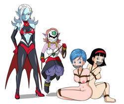 4girls arms_behind_back ass barefoot big_ass big_breasts bondage bound bound_ankles bound_arms bound_legs bound_together breasts bulma_briefs chronoa clothed_female_nude_female darkness_towa demoness dragon_ball dragon_ball_heroes dragon_ball_super dragon_ball_xenoverse female female_only femdom femsub gag gagged goddess mask milf mind_control multiple_girls multiple_subs nipples nude pomegrenade113 potara_earrings rope tape tape_gag taped_mouth tied tied_up towa underboob videl yuri