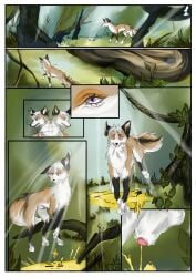 absurd_res animal_genitalia bathing bathing_in_urine bodily_fluids canid canine clear_urine comic drinking drinking_urine feet feral foot_fetish foot_lick foot_play forest forest_background fox fur genital_fluids genitals grass hi_res licking licking_urine light light_beam looking_back looking_pleasured lying lying_in_urine male mammal nature nature_background on_back outside plant puddle purple_eyes sheath solo stump sun sunbeam sunlight tan_body tongue tree urine urine_in_mouth urine_on_belly urine_on_chest urine_on_face urine_on_ground urine_on_self urine_pool urine_splash urine_splatter urine_stain urine_stream walking watersports wet wet_body wet_fur wet_paw white_body white_fur yellow_urine