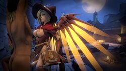 3d alternate_costume animated artist_request breasts duo eichenwalde_(map) female femdom male malesub mercy no_sound overwatch penis straight tagme vaginal_penetration video wings witch witch_mercy