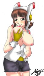 artist_request autobreastfeeding breast_feeding breast_milk breast_sucking breasts_out brown_hair cum female female_masturbation fingering fully_clothed giivasunner haruka_amami horny human idolmaster kirby_(series) kirby_planet_robobot lactating_in_mouth lactating_in_own_mouth lactation masturbation self_breast_sucking solo susanna_patrya_haltmann_(cosplay) susie_(kirby) wet