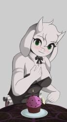 1girls asriel_dreemurr blush female furry goat goat_girl leotard pstash undertale undertale_(series)