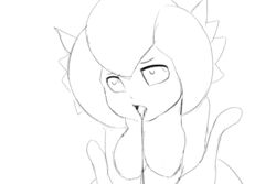 2017 after_sex animated anythinggoes black_and_white cum cum_in_mouth digimon female ranamon sketch