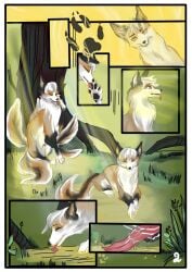 absurd_res animal_genitalia bathing bathing_in_urine bodily_fluids canid canine clear_urine comic drinking drinking_urine feet feral foot_fetish foot_lick foot_play forest forest_background fox fur genital_fluids genitals grass hi_res licking licking_urine light light_beam looking_back looking_pleasured lying lying_in_urine male mammal nature nature_background on_back outside plant puddle purple_eyes sheath solo stump sun sunbeam sunlight tan_body tongue tree urine urine_in_mouth urine_on_belly urine_on_chest urine_on_face urine_on_ground urine_on_self urine_pool urine_splash urine_splatter urine_stain urine_stream walking watersports wet wet_body wet_fur wet_paw white_body white_fur yellow_urine