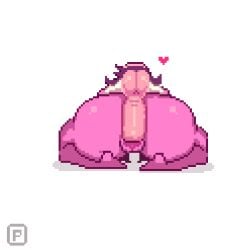 2026 anthro balls big_butt big_penis bovid butt caprine darkened_balls darkened_genitalia darkened_penis deltarune duo feet female genitals glistening glistening_butt goat hair hi_res huge_butt huge_penis long_hair male male/female mammal nude penetration penis pink_body pink_skin pink_vulva pixzapix purple_hair ralsei rear_view scalie signature simple_background size_difference susie_(deltarune) undertale_(series) vaginal vaginal_penetration vulva white_background