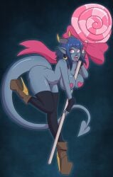 1girls ass bimbo bimbofication blue_hair blue_skin bottomless breasts cleric corset critical_role critical_role:_the_mighty_nein demon demon_girl demon_horns demon_tail dungeons_and_dragons elf_ears female female_only femsub happy_trance horns jester_lavorre large_ass large_breasts lollipop monster_girl navel nipple_tape nude pasties solo solo_female solo_focus symbol_in_eyes thick_lips thick_thighs topless transformation wide_hips wrenzephyr2