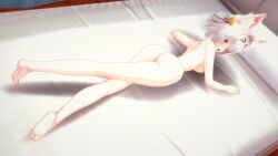 1girls 3d 3d_(artwork) 3d_render ass barefoot bed bedroom big_ass big_butt breasts butt cat_ears cat_girl catgirl crossed_legs feet female female_focus female_only filian filian_(vtuber) gerwazy hips indie_virtual_youtuber koikatsu laying_down laying_on_bed laying_on_stomach naked naked_female nipples nude nude_female purple_eyes rindo_(vrchat) sideboob smiling smiling_at_viewer streamer tagme thicc_thighs thighs virtual_youtuber vtuber white_hair