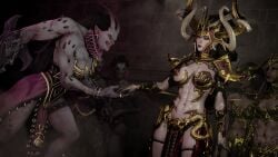 dark_elf druchii elf elf_female morathi slaanesh soboro tagme the_masque_of_slaanesh warhammer_(franchise) warhammer_fantasy