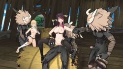 beidou_(genshin_impact) genshin_impact hilichurls_(species) jean_gunnhildr penis pine_nsfw sex vaginal_penetration