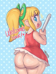 1girls dat_ass huge_ass mega_man mega_man_(classic) no_panties roll solo