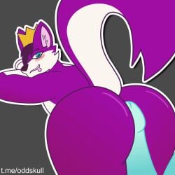 1:1 2d_animation animated anthro bent_over between_butts big_butt blush bodily_fluids butt canid canine crown digital_drawing_(artwork) digital_media_(artwork) drooling duo english_text erection femboy fox frame_by_frame fur genitals hair headgear hi_res hot_dogging humanoid_genitalia humanoid_penis lavi looking_at_viewer looking_back looking_pleasured loop male male/male mammal multicolored_body multicolored_fur nude oddskull penis presenting purple_body raised_tail rear_view saliva sex simple_background smile tail text two_tone_body two_tone_fur ych_(character)