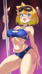 1girls areolae bikini blonde_hair female female_only life_is_pi nipples nude red_eyes shantae shantae_and_the_pirate's_curse solo tagme thick_thighs vinegar_(shantae)