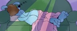 1girls anthro ass barefoot blackkittyartz female furry nude sleeping tagme