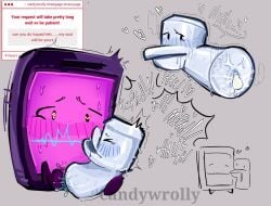 1boy 1boys adamation_inc. adamationz animationepic cum_in_pussy inanimate_insanity mepad object_show object_shows sex toilet_(ii)