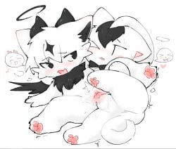 2025 2_horns anthro anthro_on_anthro anthro_penetrated anthro_penetrating anthro_penetrating_anthro balls biped black_body black_eyes black_fur black_horn black_wings blush bodily_fluids bow_tie breath cheek_tuft chest_tuft chibi claws clitoral_hood digital_drawing_(artwork) digital_media_(artwork) domestic_cat dragon duo facial_markings facial_tuft feet felid feline felis female female_anthro female_on_anthro female_penetrated finger_claws flat_colors forehead_markings fur furred_dragon furred_scalie genital_fluids genitals halo head_markings head_tuft hindpaw holding_leg horn kirichiiii looking_at_another looking_at_partner looking_back looking_back_at_another looking_back_at_partner male male/female male_anthro male_on_anthro male_penetrating male_penetrating_female mammal markings multicolored_body multicolored_fur mythological_creature mythological_scalie mythology nude nude_anthro nude_female nude_male open_mouth paws penetration penile penile_penetration penis penis_in_vagina pictographics pivoted_ears plantigrade scalie semi-anthro sex simple_background simple_eyes tail tail_on_head tail_tuft three-quarter_view toe_claws tuft two_tone_body two_tone_fur vaginal vaginal_fluids vaginal_penetration vulva white_background white_body white_fur wings