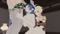 aether_(genshin_impact) genshin_impact hilichurls_(species) penis pine_nsfw sex vaginal_penetration venti_(genshin_impact) yelan_(genshin_impact)