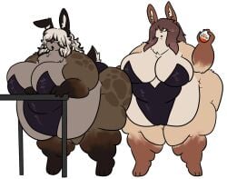 ass bbw big_ass big_breasts breasts bubble_ass bubble_butt bunnysuit chubby cleavage female furry huge_ass huge_breasts mexifurfoof overweight ssbbw tagme thick_thighs wide_hips yuri