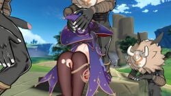 blowjob genshin_impact hilichurls_(species) mona_(genshin_impact) penis pine_nsfw sex