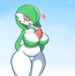 2026 belly big_breasts breasts chest_spike digital_drawing_(artwork) digital_media_(artwork) eyelashes eyewear female female_humanoid fingers first_person_view gardevoir generation_3_pokemon genitals green_body green_hair hair hands_behind_back heart_(marking) hi_res humanoid jdkdoodles markings multicolored_body navel nintendo open_mouth open_smile pokemon pokemon_(species) pseudo_hair red_eyes slightly_chubby slightly_chubby_female slightly_chubby_humanoid smile solo spikes spikes_(anatomy) thick_thighs upper_teeth vulva white_body wide_hips