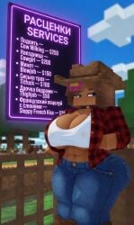 ai_generated big_ass big_breasts jenny_belle_(slipperyt) minecraft xoma4ek