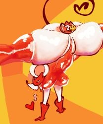 5:6 absurd_res anthro anus buttplug clothing female female_only genitals gloves handstand handstand_with_split_pose handwear hi_res icandoodle latex latex_clothing leotard lipstick makeup mario_bros ms._mowz nintendo paper_mario plug_(sex_toy) presenting presenting_anus presenting_vulva red_clothing red_lipstick sex_toy solo squish thigh_squish vulva