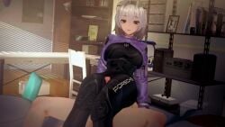 3d 3d_animation animated artist_request black_bodysuit bodysuit breasts curvy curvy_figure esper_zero_(neverness_to_everness) female_esper_zero_(neverness_to_everness) hongcha03 hongcha03_(scene) koikatsu large_breasts neverness_to_everness no_sound penis penis_between_thighs skin_tight skinsuit skintight skintight_bodysuit tagme thick_thighs thigh_sex thighhighs thighs video wide_hips