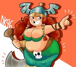 barbara_(rayman) belly big_belly big_breasts breasts chubby chubby_female daisykitty96 female midriff rayman_(series) rayman_legends