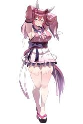 breasts female hair pink_hair smoke_klll umamusume