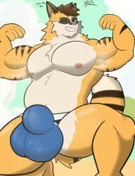 absurd_res anthro bulge detailed_bulge haraak hi_res hyper male pecs