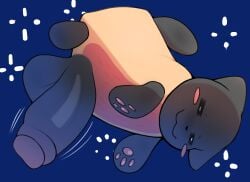 absurd_res balls baudelario big_balls big_penis blue_background domestic_cat felid feline felis feral foreskin genitals glans happy hi_res huge_balls huge_penis humanoid_genitalia humanoid_penis hyper hyper_genitalia male mammal meme nyan_cat nyan_cat_(copyright) penis simple_background sleeping solo