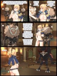 genshin_impact hilichurls_(species) imminent_sex jean_gunnhildr mitachurl penis pine_nsfw