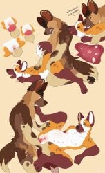 absurd_res african_wild_dog andromorph andromorph/male andromorph_anthro andromorph_penetrated anthro belly_nipples biped bodily_fluids breeding_kink canid canine canis caramelcorgi cum cum_in_vagina cum_inside doggystyle domestic_dog duo ear_piercing ear_ring erection from_behind_position from_front_position genital_fluids genitals heart_symbol herding_dog hi_res humanoid_genitalia humanoid_vulva hybrid intersex intersex/male intersex_anthro intersex_penetrated knot knotted_penis knotting looking_at_another lying male male_anthro male_penetrating male_penetrating_andromorph male_penetrating_intersex mammal markings missionary_position moan on_back ovum ovum_with_heart pastoral_dog paws penetration penile penile_penetration penis penis_in_vagina piercing pregnant pushing_down ring_piercing sex simple_background smile speech_bubble spots spotted_arms spotted_legs spotted_markings vaginal vaginal_penetration vulva welsh_corgi