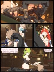 collei_(genshin_impact) dehya_(genshin_impact) faruzan_(genshin_impact) genshin_impact hilichurls_(species) nilou_(genshin_impact) penis pine_nsfw sex vaginal_penetration