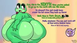 1boy 1boy1girl 1girls ass big_ass big_butt bunny butt fat fat_ass fat_butt female female_focus frog glitch_productions huge_ass huge_butt jax_(the_amazing_digital_circus) looking_back male offscreen_character rabbit ribbit_(the_amazing_digital_circus) solo_focus text the_amazing_digital_circus thick_ass thick_butt thickandtwisted weight_gain