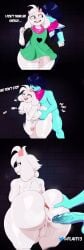 comic deltarune dialogue femboy flait gay kris_(deltarune) male male/male male_only ralsei ralsei_with_white_fur tagme undertale undertale_(series)
