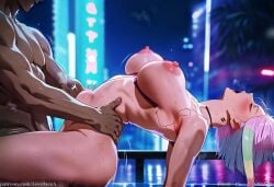 1girl 2d 2d_(artwork) 2d_animation ai_generated animated anime anime_style big_breasts breasts curvy curvy_figure cyberpunk:_edgerunners david_martinez_(edgerunners) happy_sex intimate love lovelacea lucyna_kushinada nipples perfect_body presenting puffy_nipples romantic_couple romantic_sex sweat uncensored vaginal_penetration video voluptuous voluptuous_female
