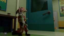 16:9 3_toes 3d_(artwork) 4_fingers 4k absurd_res anal anal_penetration animal_genitalia anthro balls black_nose blender_(artwork) blender_cycles_(artwork) canid canine canine_genitalia claws countershading digital_media_(artwork) disney door duo english_text erection european_rabbit feet female fingers fox fur furniture genitals gloves_(marking) grey_body grey_fur hi_res holding_partner inside judy_hopps knot lagomorph leporid long_ears male male/female mammal markings nick_wilde nude open_door open_mouth orange_body orange_fur oryctolagus penetration penis pink_nose rabbit rasterraccoon red_fox size_difference standing surprised table text toes true_fox volago_production vulva walk-in watermark widescreen zootopia