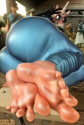 coel3d fempyro fempyro_(team_fortress_2) foot_fetish foot_focus soles team_fortress_2 valve