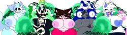 absurd_res anthro areola arm_tuft big_areola big_breasts blush bone breasts canid canine canis chest_tuft crown dizzy_(lord_shad) domestic_cat elbow_tuft facial_tuft fart fart_cloud fart_fetish felid feline felis female fleece_(ggilnsfw) fluffy_thighs generation_5_pokemon generation_6_pokemon genitals ghost group hair headgear hi_res huge_breasts huge_thighs hyper hyper_breasts hyper_thighs lord_shad lucia_(lord_shad) machine mammal meowstic mismatched_sexual_dimorphism nintendo nipples nude pearl_(ggilnsfw) pokemon pokemon_(species) pokemorph robot serperior shad_(lord_shad) skull slate_(ggilnsfw) slime_(slime_rancher) slime_rancher spirit tabby_cat tabby_slime tail thick_thighs tuft vulva wolf