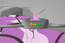 anthro bdsm bondage bound brush brushing canid canine cock_and_ball_torture cock_teasing edging fur genital_torture genitals machine machine_bondage male mammal maned_wolf penile penis penis_milking penis_tip purple_body purple_fur sensory_deprivation sexual_torture solo straps teasing tickling tickling_genitalia tickling_penis tj-45 tojo